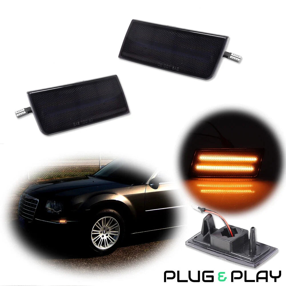 LED Front Bumper Side Marker Reflectors for Chrysler 300 (2005–2010)