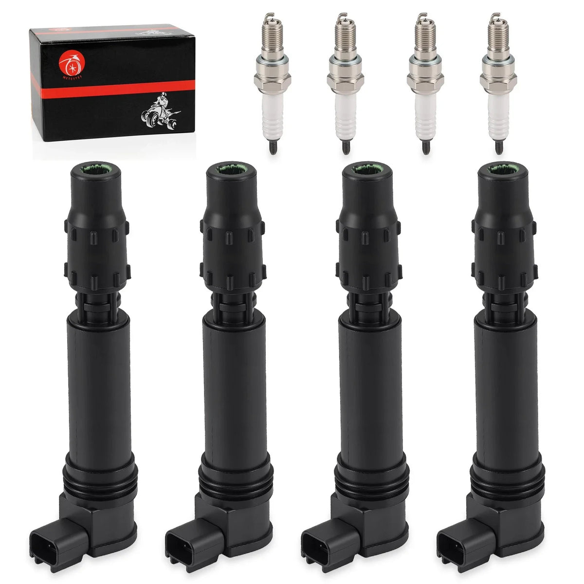 Set of 4 Ignition Coils and Iridium Spark Plugs for CBR1000RR 2004-2007