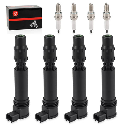 Set of 4 Ignition Coils and Iridium Spark Plugs for CBR1000RR 2004-2007