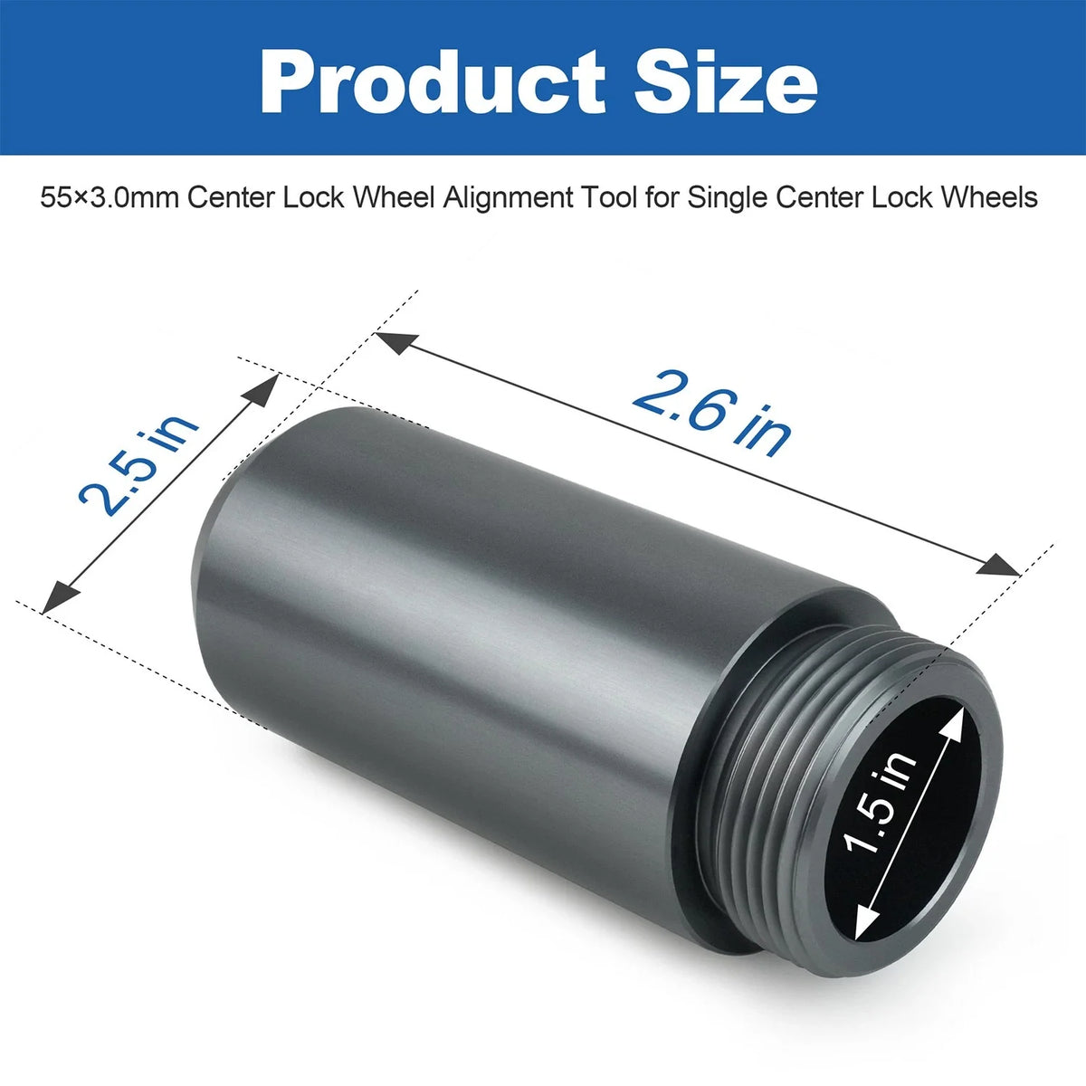 55×3.0mm Center Lock Wheel Alignment Tool for Single Lock Wheels