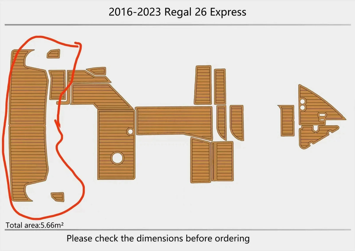 EVA Pads for Flooring Mat - 2016 Regal 26 Express