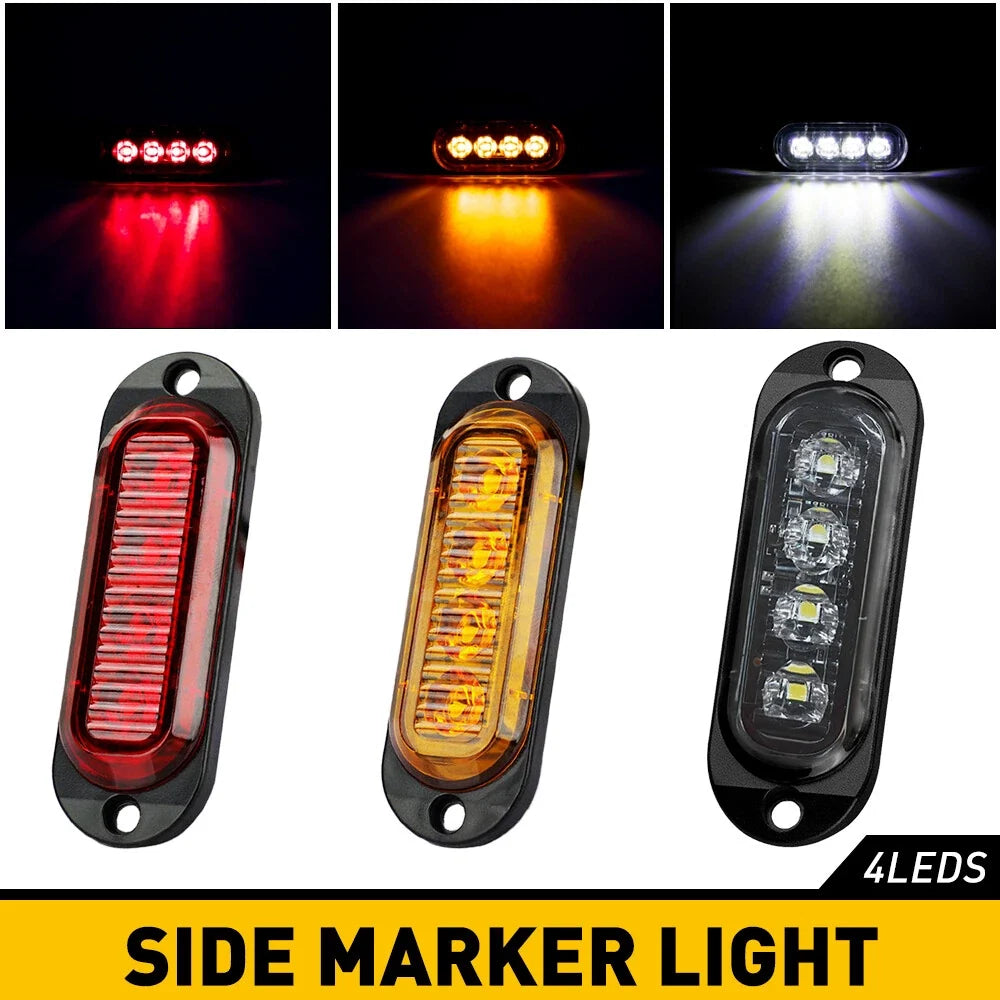 LED Oval Side Marker Lights Clearance Lamp for Truck Trailer