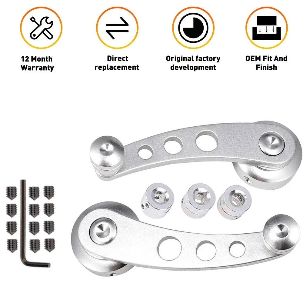 Hot Rod Chrome Billet Aluminum Crank Handle for Chevy Ford Chrysler