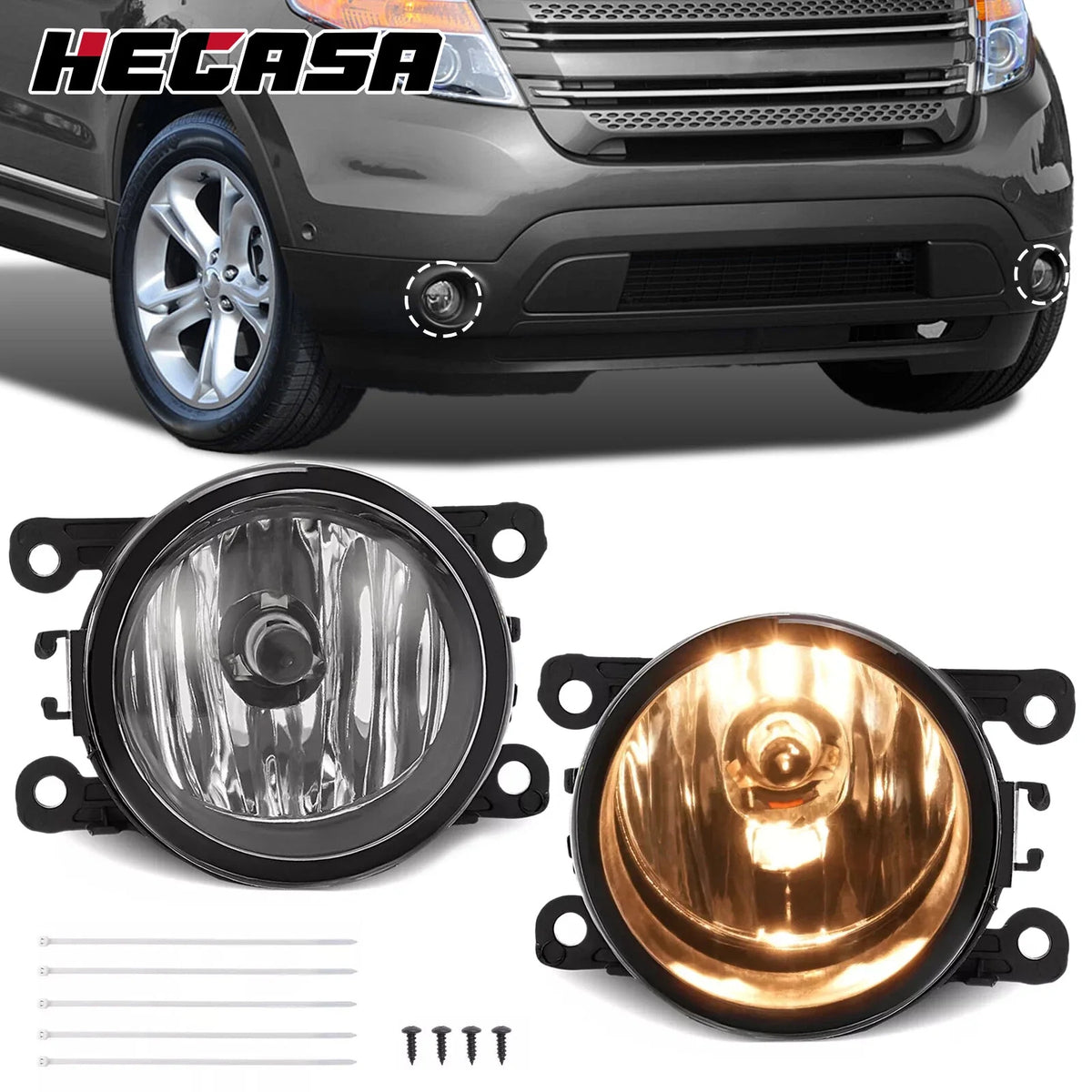 2011-2015 Ford Explorer Fog Lights - Set of Two