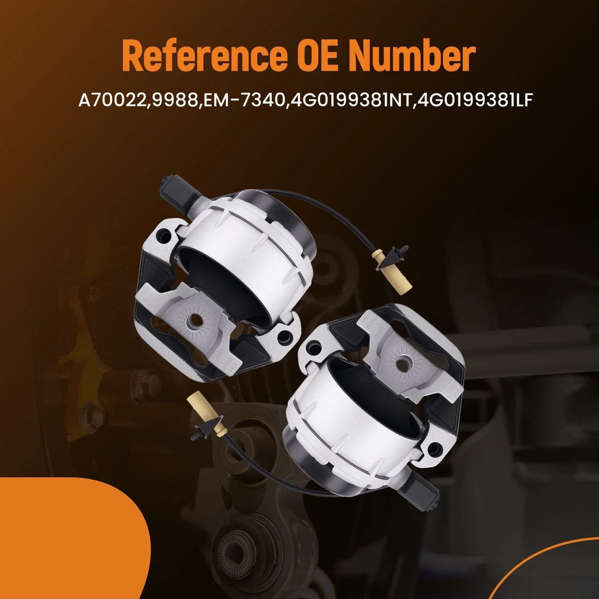 Engine Mount Set - 2 Pieces for Audi A6 Quattro 3.0L V6 (2012–2018)