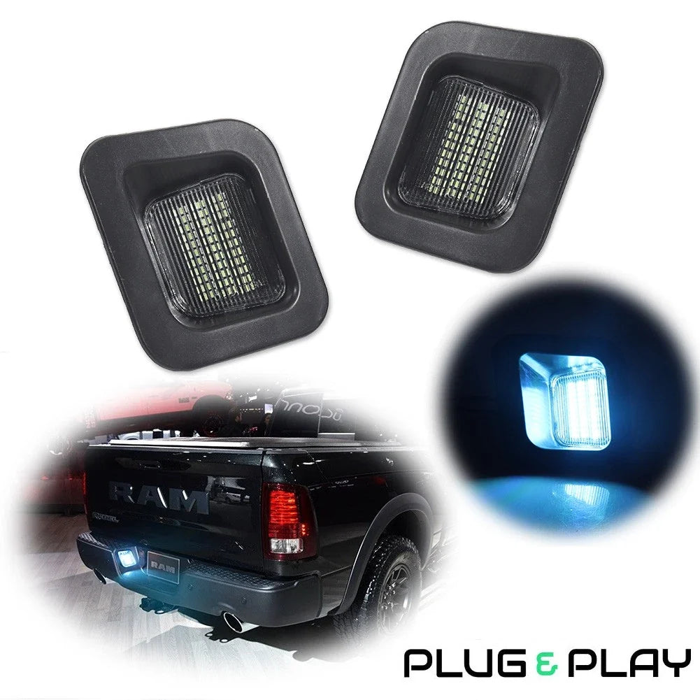 2X Ice Blue LED License Plate Lights for Dodge RAM 1500 2500 3500