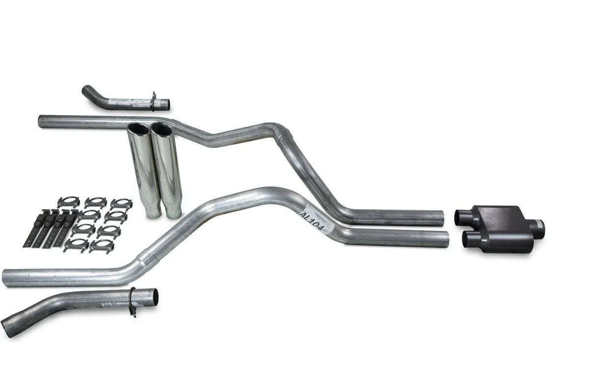 Dual Exhaust System 2.5" with Corner Exit for 1999–2006 Chevy GMC 1500
