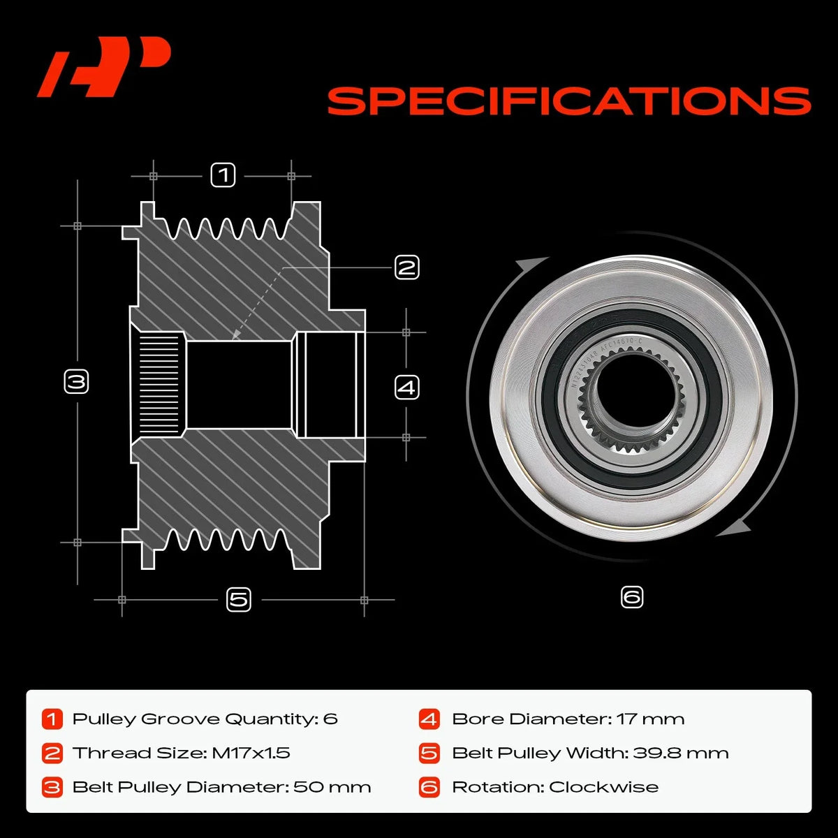 Clutch Pulley for Alternator - Nissan Sentra (2007-2012)
