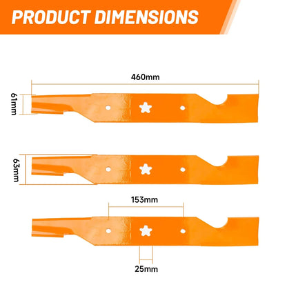 Replacement Blades for Craftsman Poulan Husqvarna 54" (Fits 187254, 187255, 187256)