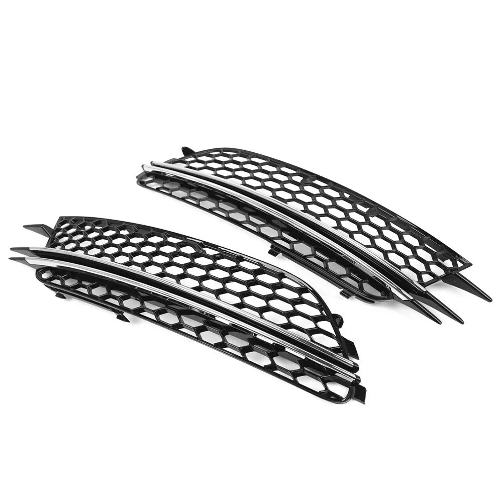 Honeycomb Front Bumper Grilles for Audi A6 C7 (2012-2015) Fog Lights