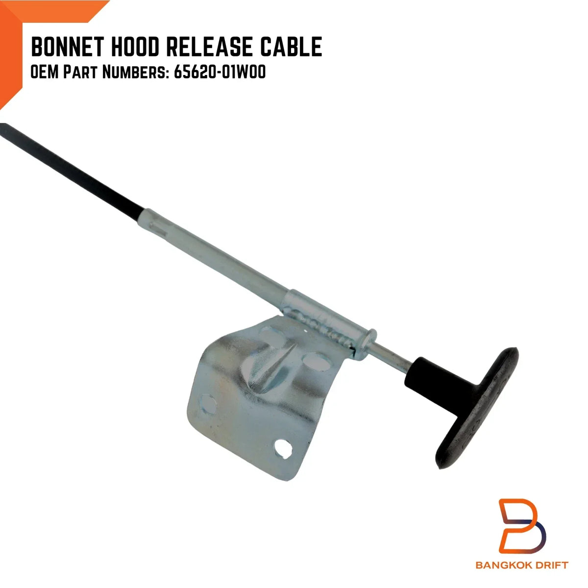 Control Cable for Hood Release on Nissan Datsun 720 Pickup (79-91)