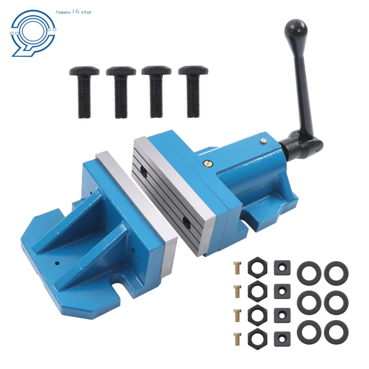 2 Piece Quick Clamp Vise for Milling Machine (6" Jaw Width, 2 1/4" Jaw Height)