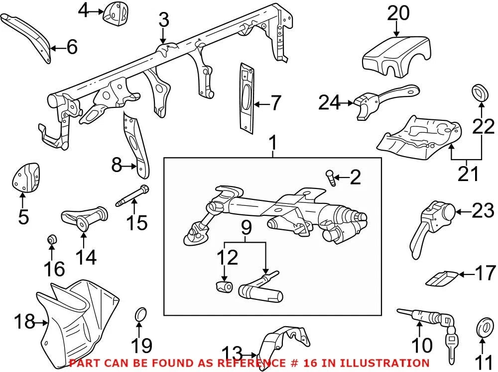 Steering Column Nut N01118312 for Audi