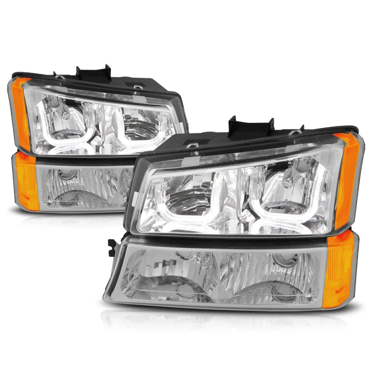 J-Halo LED DRL Headlight/Lamps for Chevy Silverado/Avalanche (2003–2006)