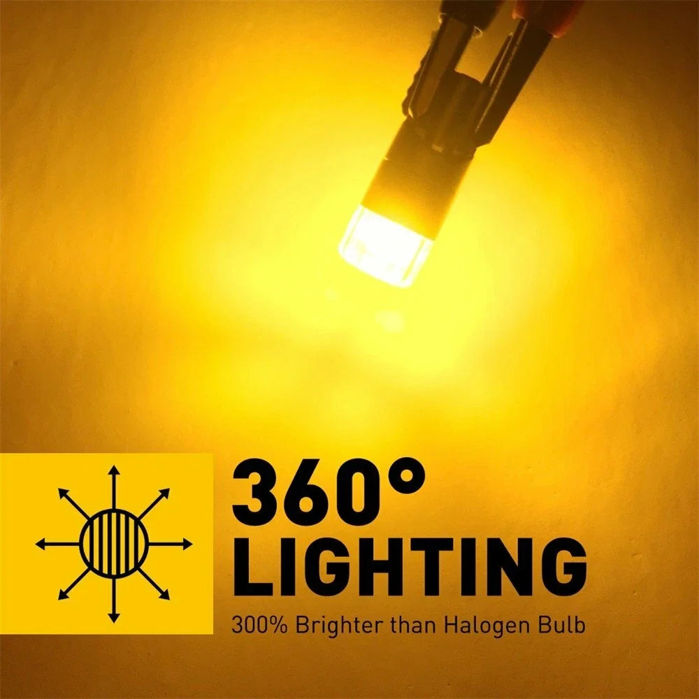 AUXITO T10 LED Side Marker Light Bulbs Amber 168 194 192 2825 (2010–2023)