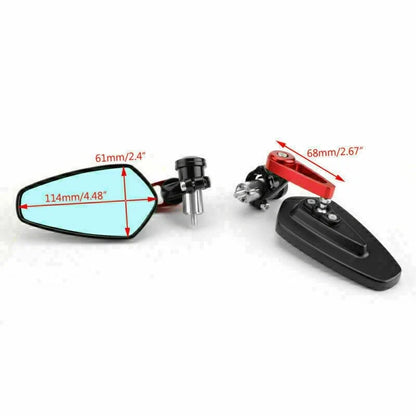 7/8" Aluminum Rear View Side Mirror for Universal Fit Motorcycle