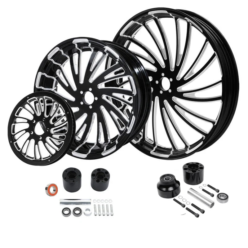 Front & Rear Wheel Hub Pulley 23'' & 18'' for Harley Electra Glide 2009–Present