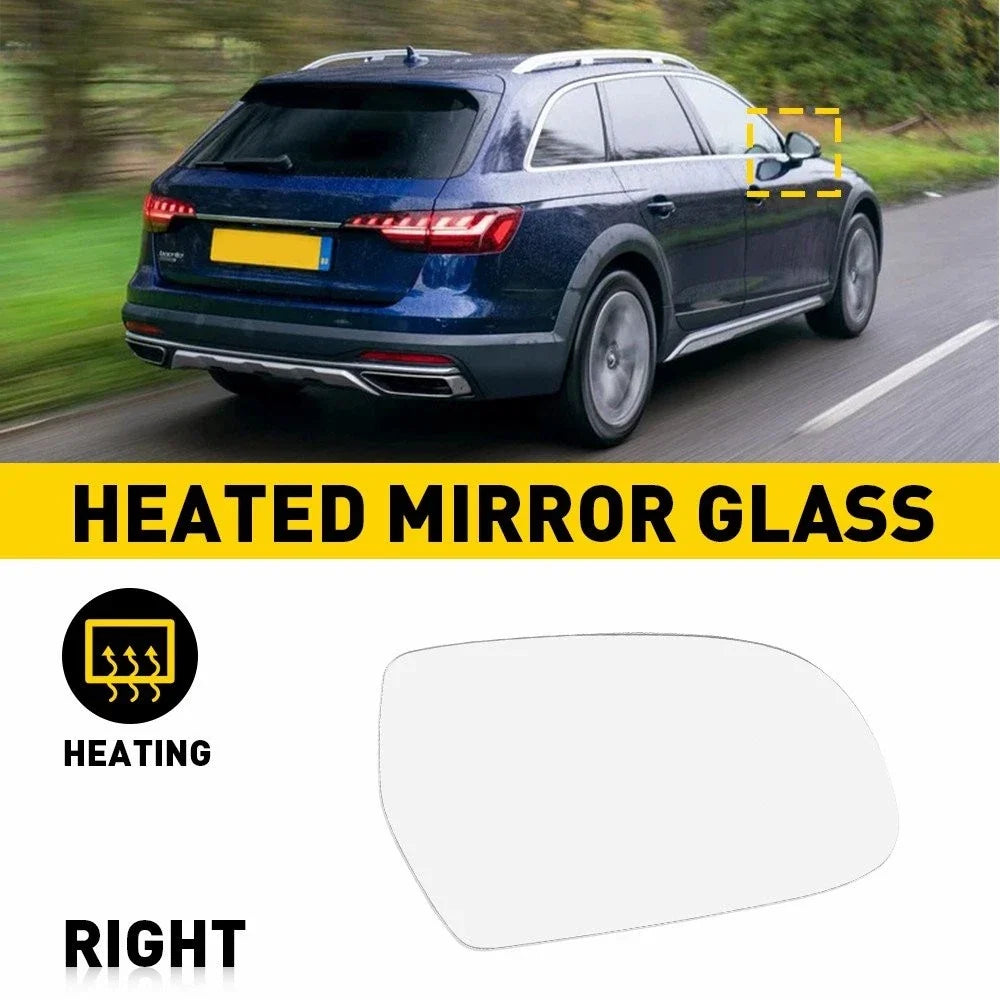 RH Heated Mirror Glass 8K0857536F for Audi A4 A3 A5 S5 2008-2020