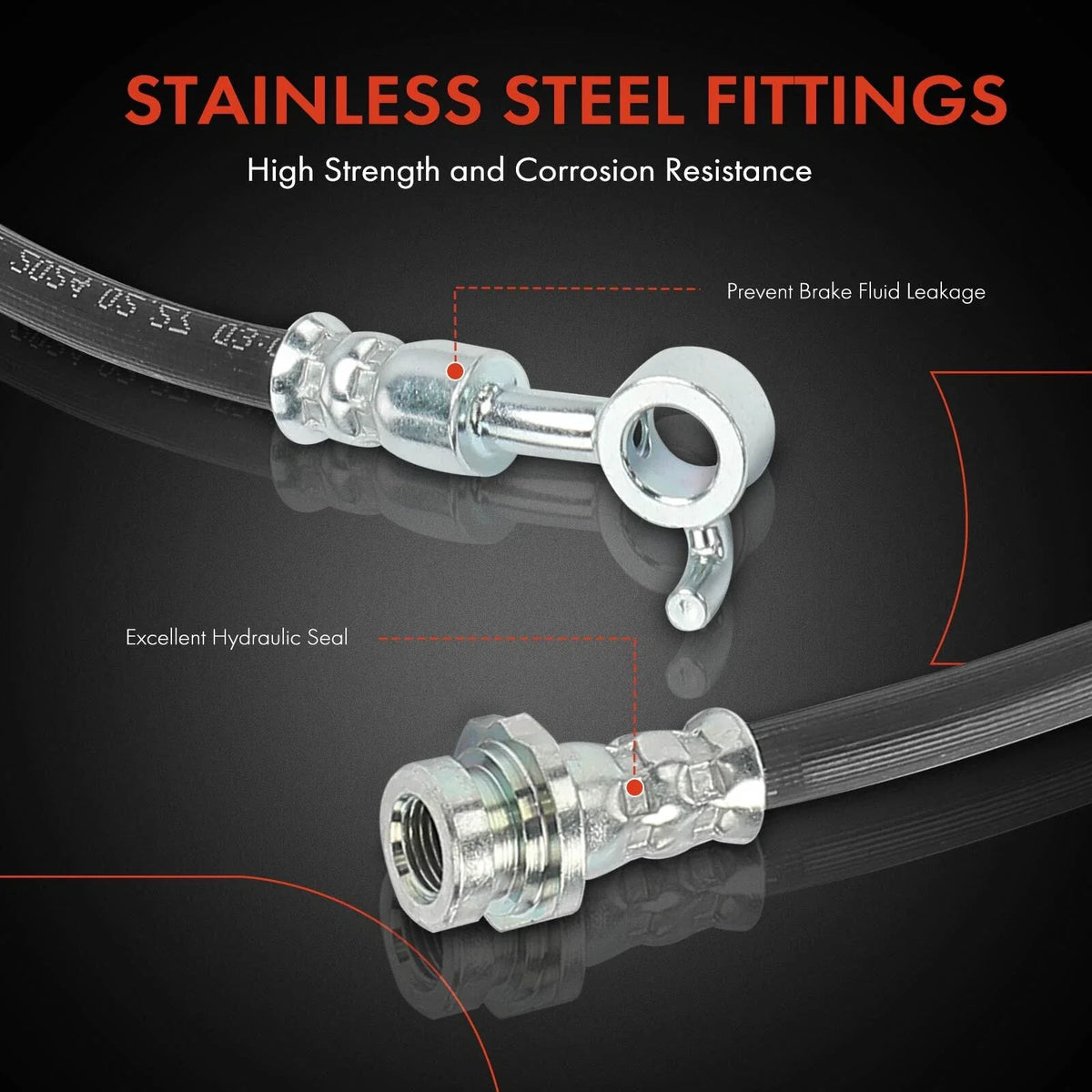 Front Right Brake Hydraulic Hose for Kicks (2018-2023) Nissan