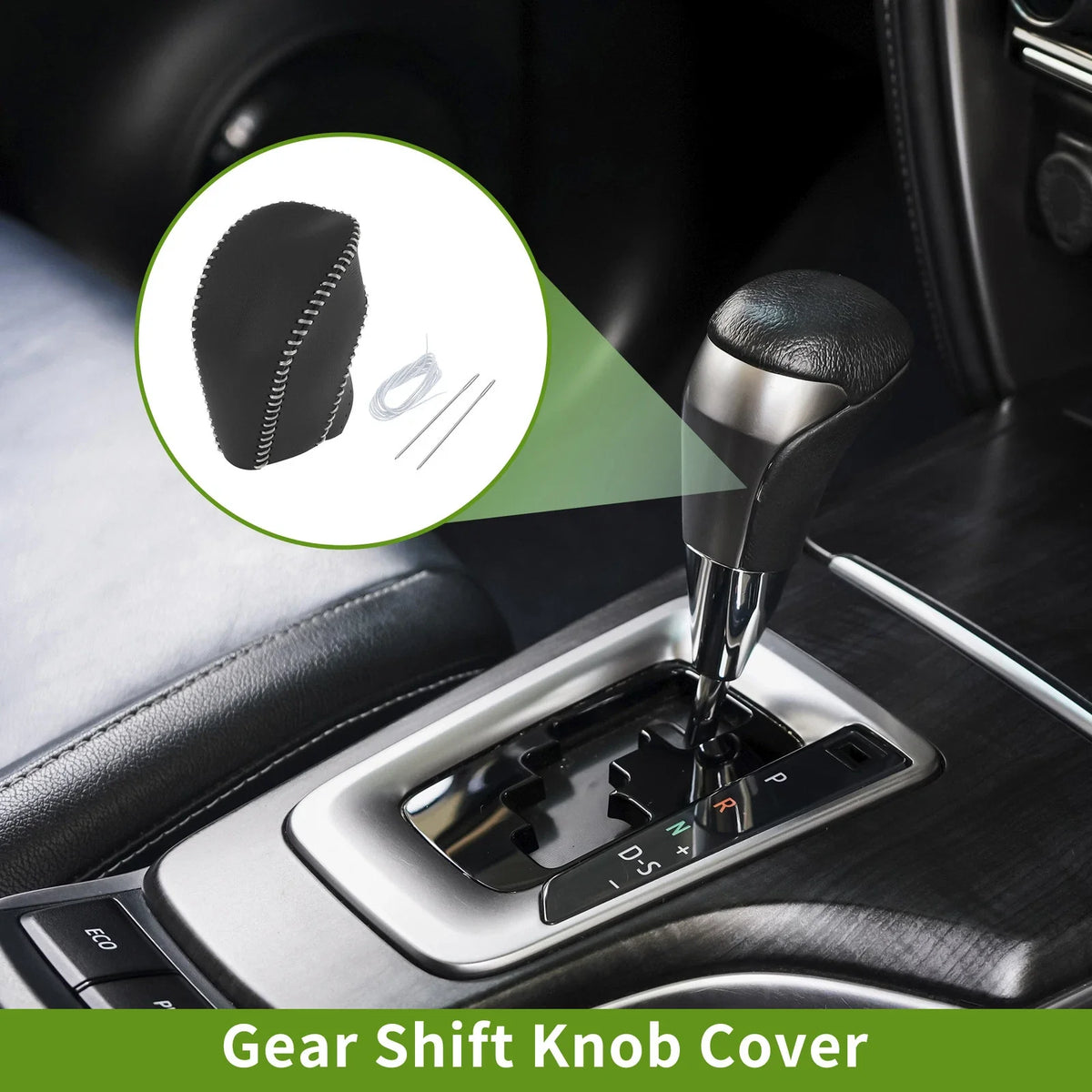Gear Shift Knob Cover for Toyota Highlander (2008–2013) Black Gray