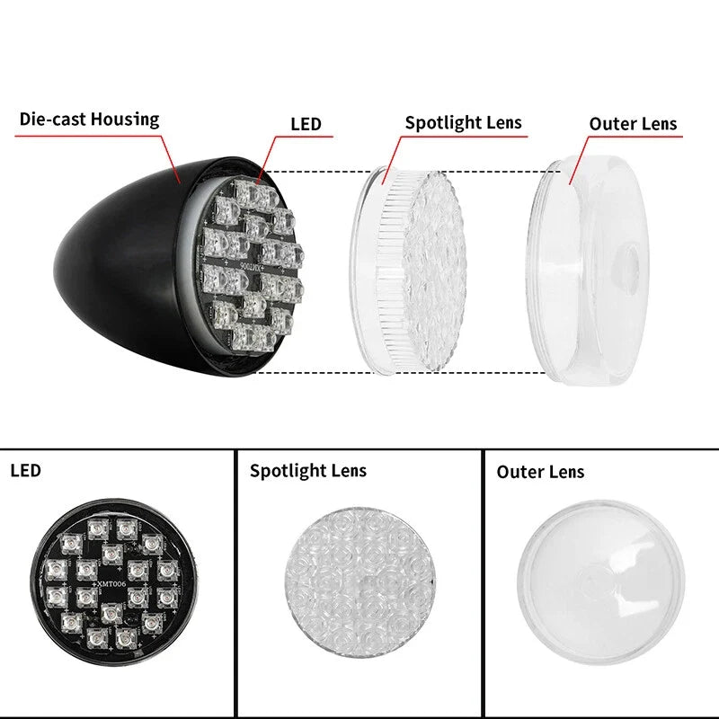 Front Turn Signal Lights for Dyna (2006–2017) & Sportster XL883