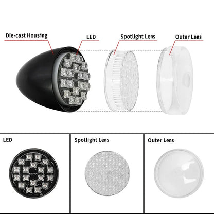 Front Turn Signal Lights for Dyna (2006–2017) & Sportster XL883