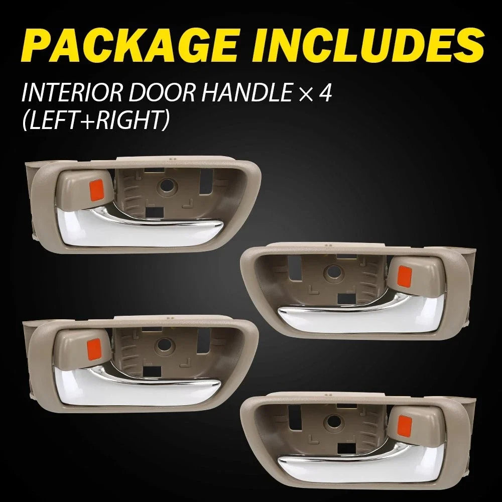 4X Interior Door Handle for Toyota Camry (2002–2006) Front+Rear LH RH Beige