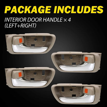 4X Interior Door Handle for Toyota Camry (2002–2006) Front+Rear LH RH Beige