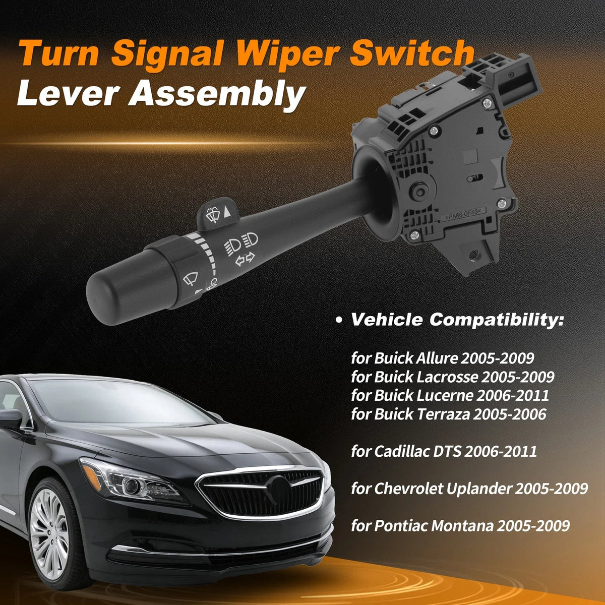 Turn Signal Switch Lever for Buick Lucerne, Cadillac DTS (2006–2011) CBS1423