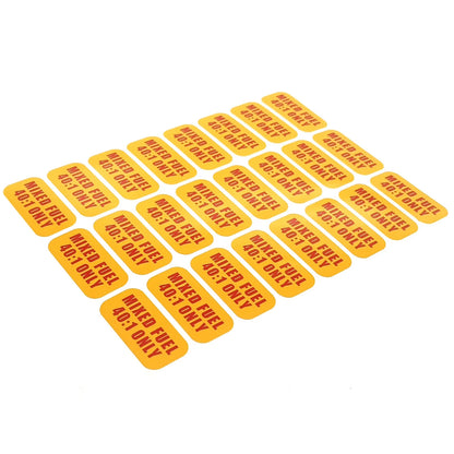 Set of 24 Fuel Ratio Stickers 40:1 for Gasoline 2-Cycle Engines