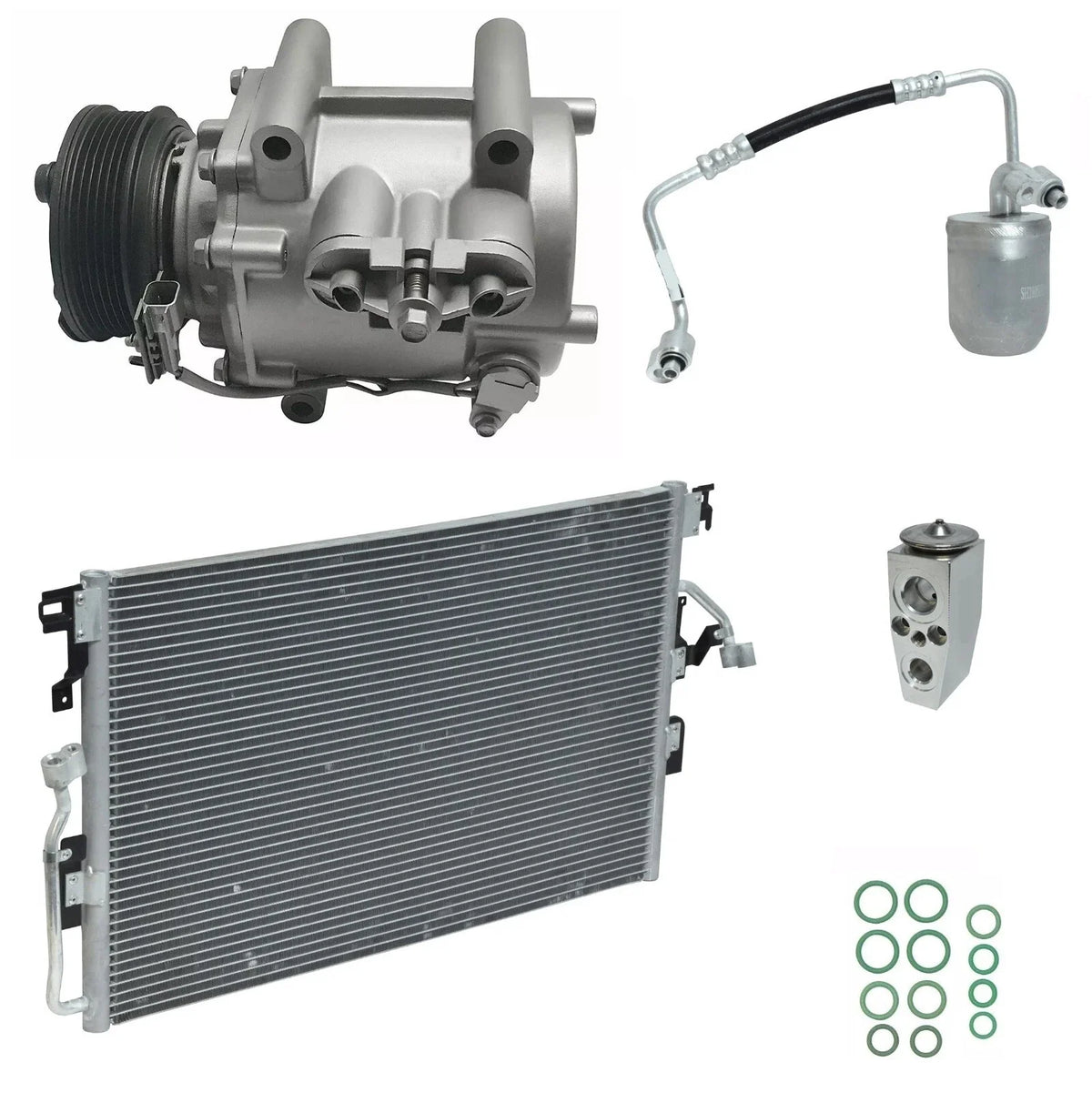 AC Compressor Kit with Condenser for Saturn Vue 3.5L V6 (2006–2007)