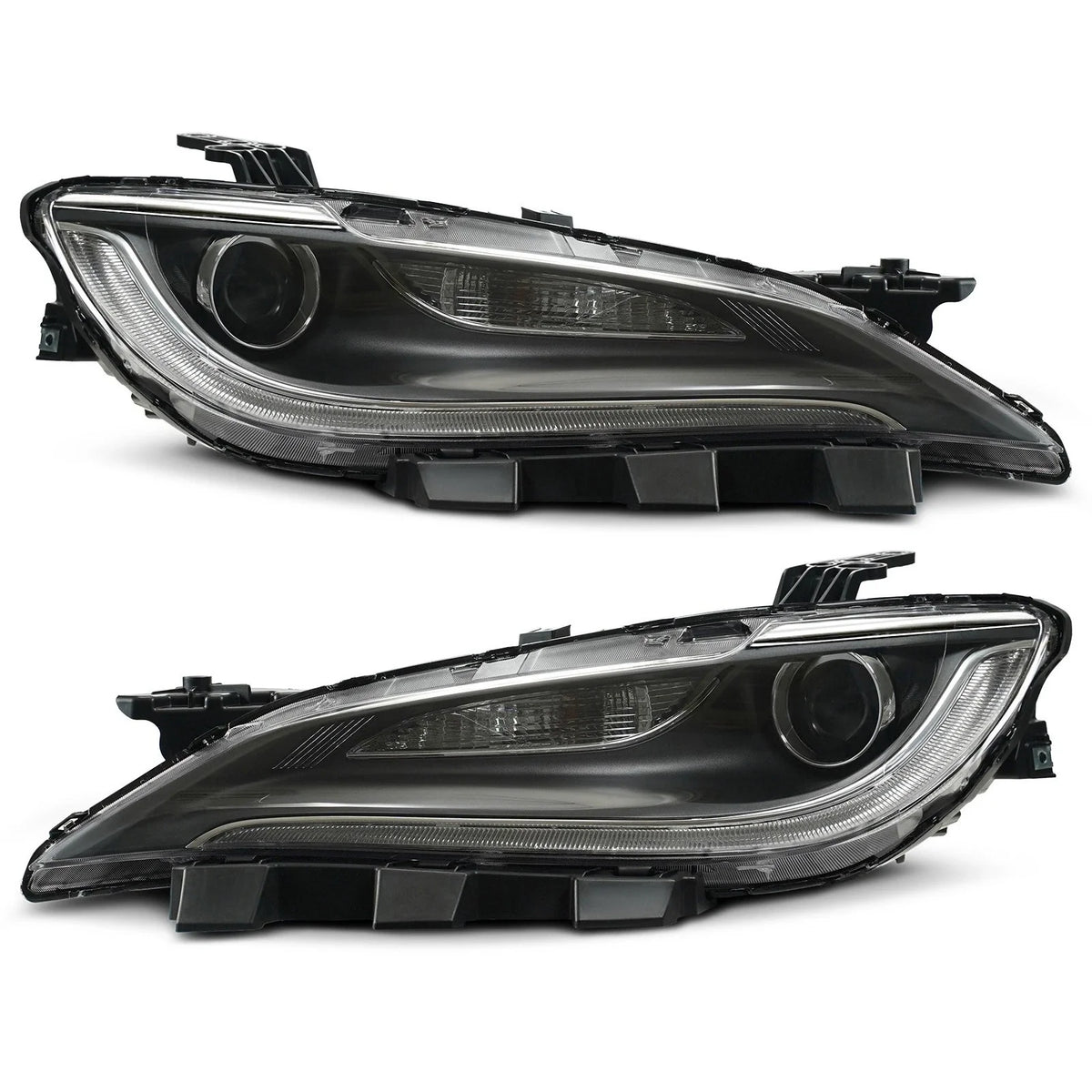 Halogen Headlight Set for Chrysler 200 (2015–2017) w/LED DRL, Chrome