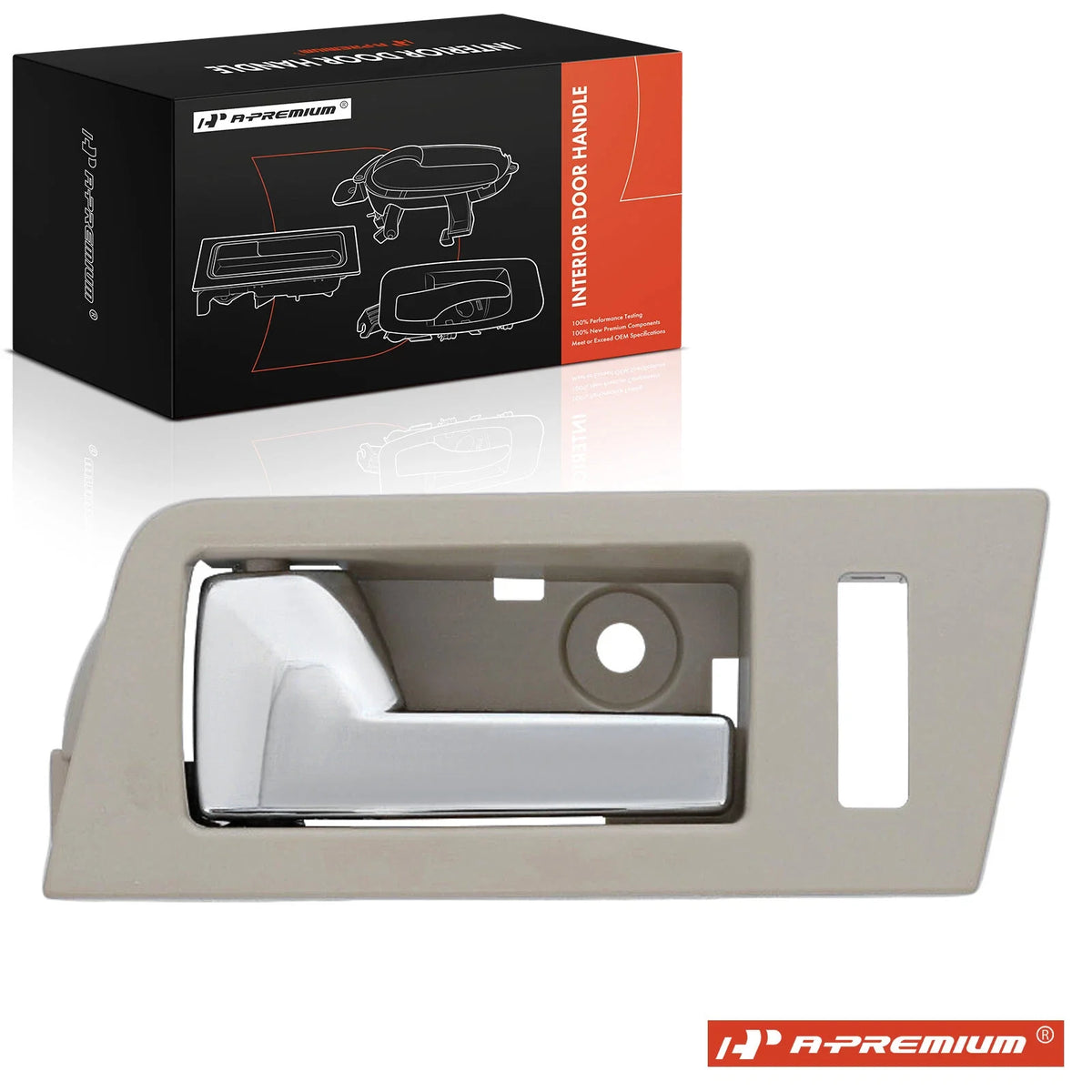 Front Left Interior Door Handle for Ford Escape (2001–2012) Beige Chrome