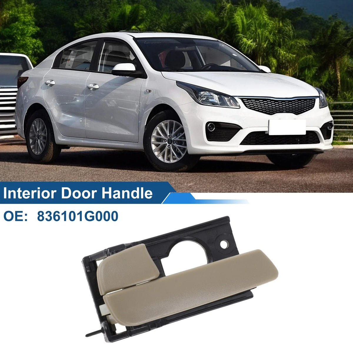 Rear Left Passenger Side Interior Door Handle for Kia Rio (2012–2017) No. 836101G000