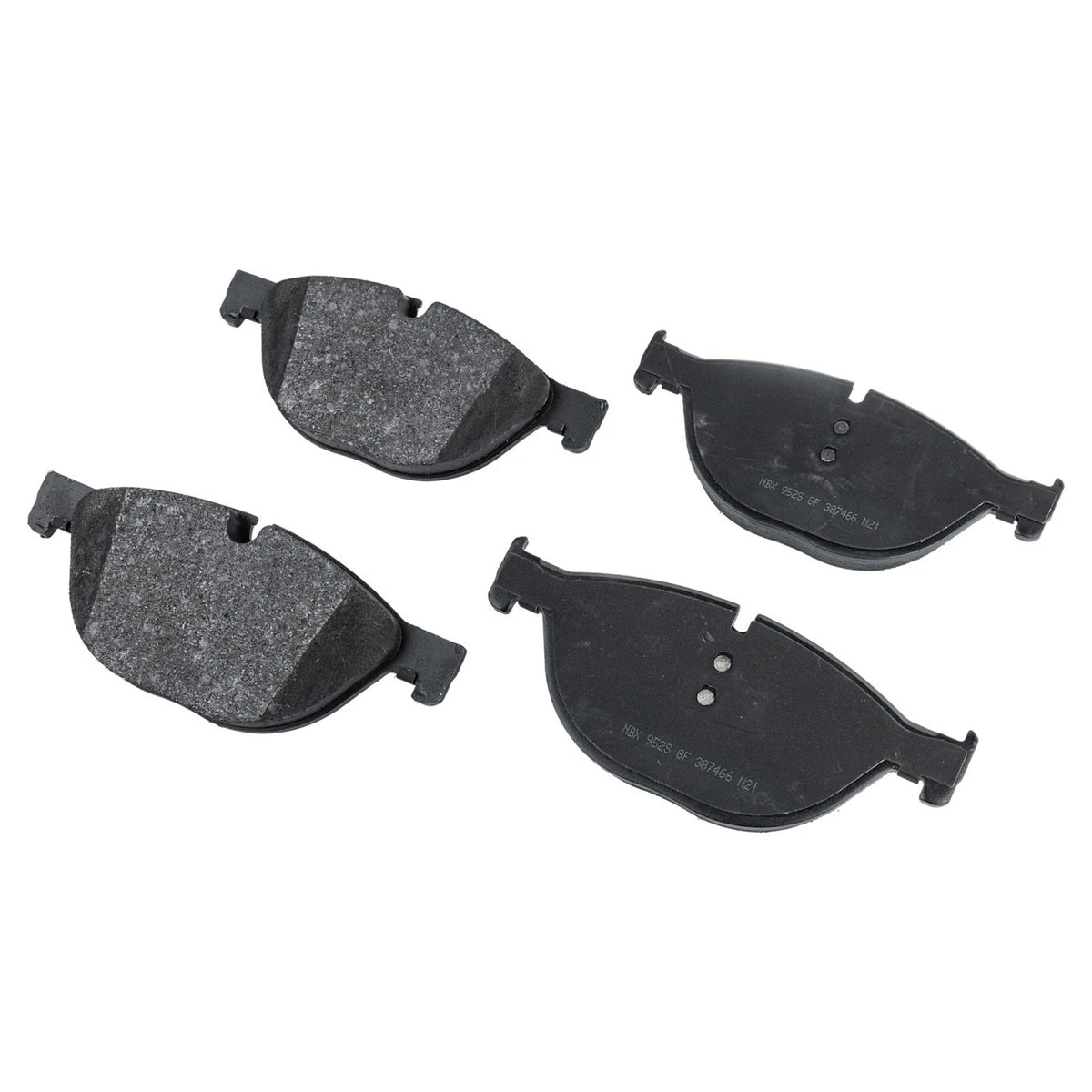 Set of 4 NAO Brake Pads for BMW 535i (2011–2013) 348mm Front Disc