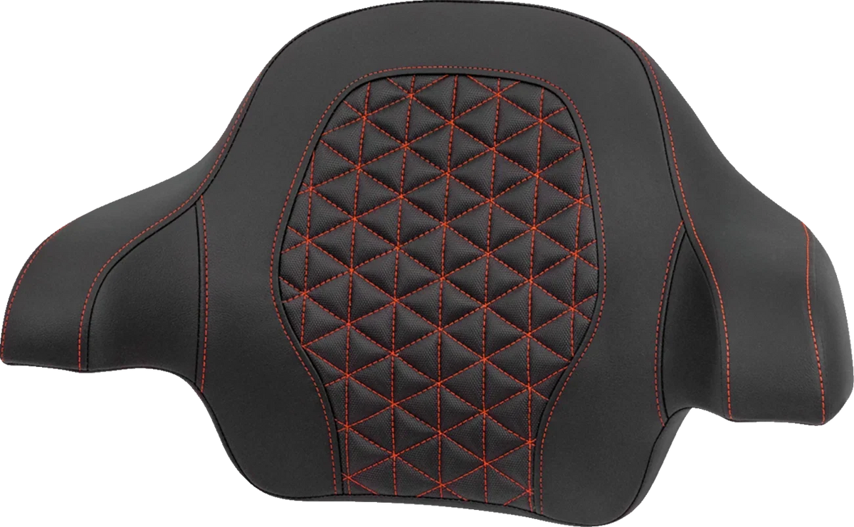 SADDLEMEN Tour-Pak Passenger Pad for FLH/FLT (2014–2025) - Tri-Gripper, Red Stitch