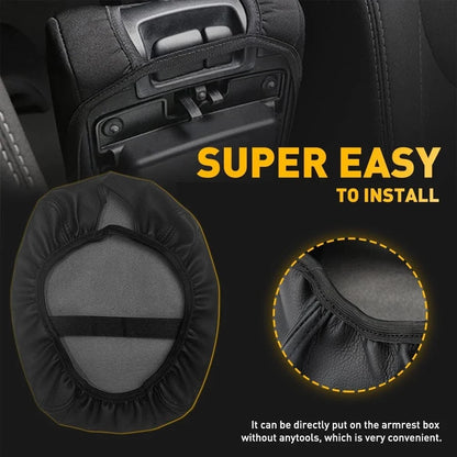 Armrest Cover - Black Leather for Toyota 4Runner (2010-2022)