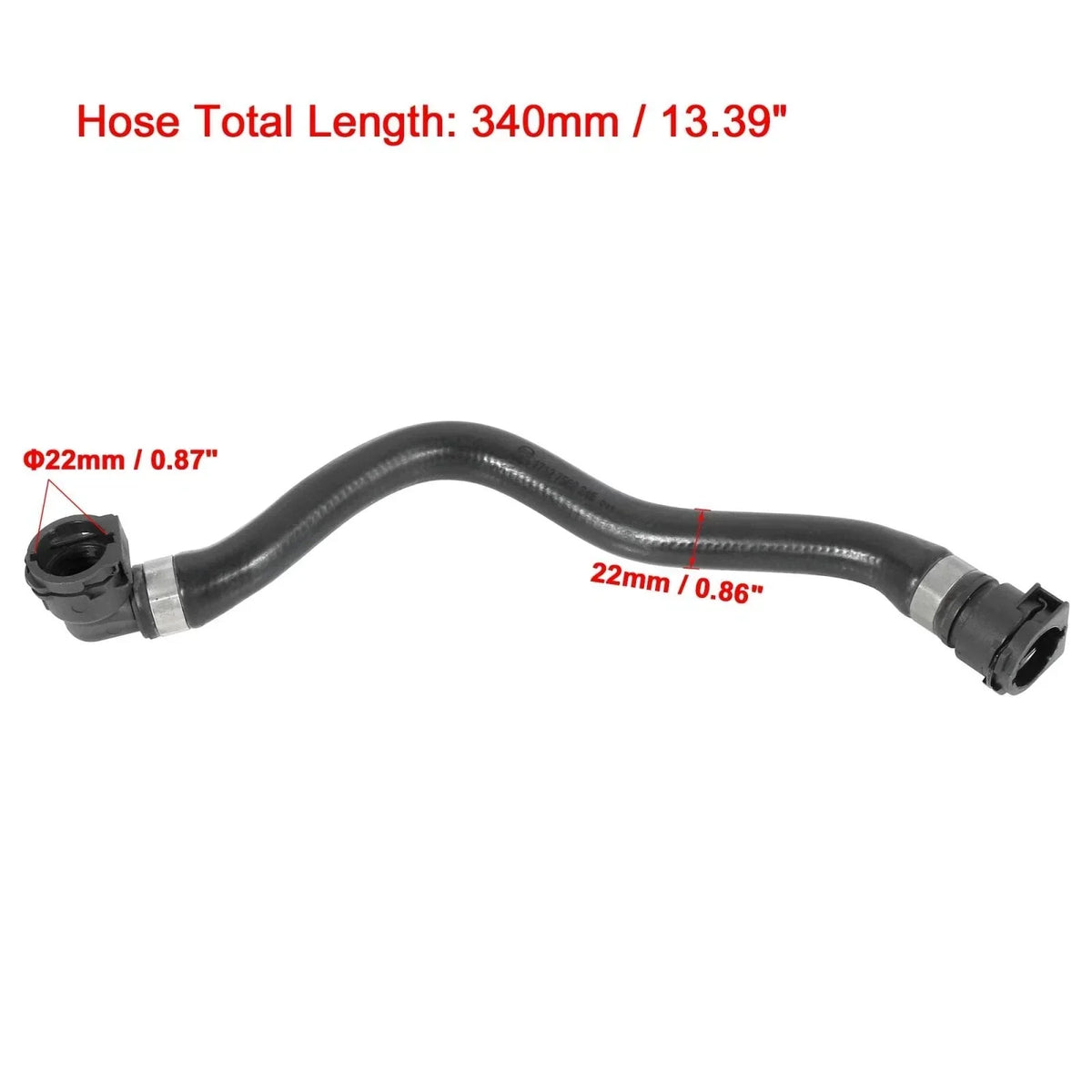 3-Piece Set of Engine Radiator Coolant Hoses for BMW