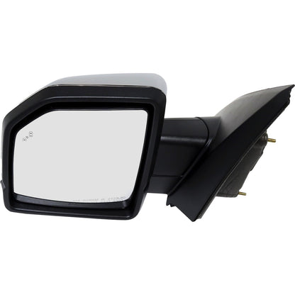 Power Mirror LH Driver Side for Ford F-150 (2015-2018) Heated Chrome