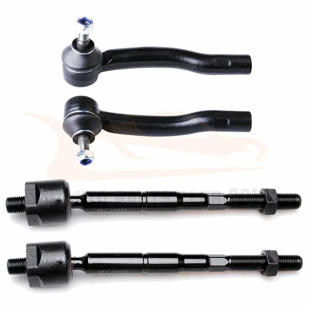 Set of 4 Inner Outer Tie Rods for Suzuki Vitara & Chevy Tracker (1999–2004)