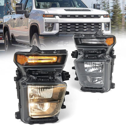2024-2025 Halogen Headlight Set for Chevy Silverado 3500HD 2500HD