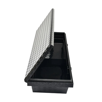 Low Profile 63" Gloss Black Aluminum Tool Box for Trucks