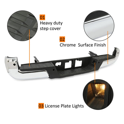 Rear Bumper Assembly with Sensor Hole for 2016-2023 Toyota Tacoma