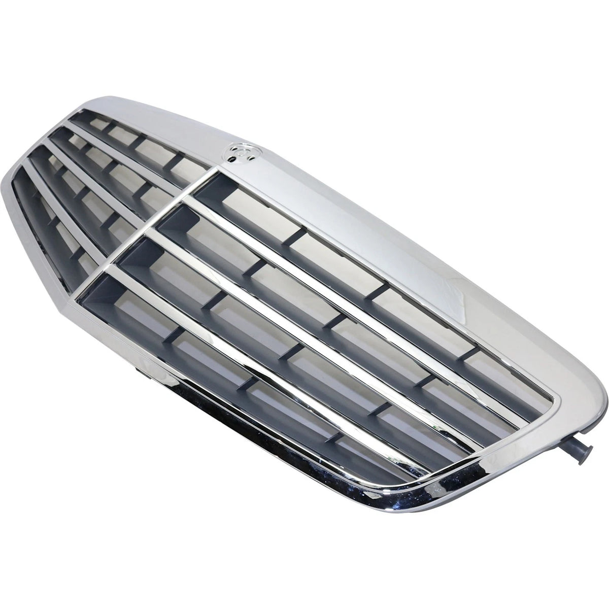 Grille for Mercedes Benz E350 E550 (2010–2013) Chrome Shell Gray Insert