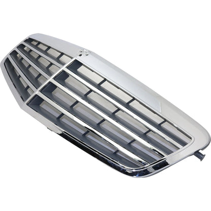 Grille for Mercedes Benz E350 E550 (2010–2013) Chrome Shell Gray Insert