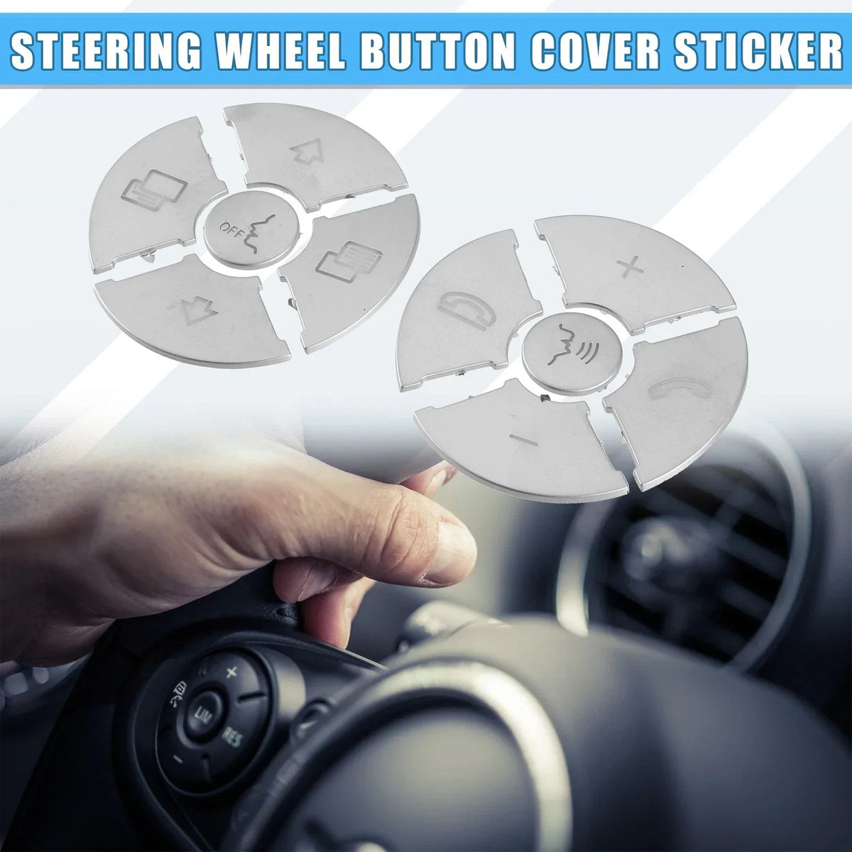 Steering Wheel Button Cover Stickers for R Class - Mercedes-Benz 2010-2017