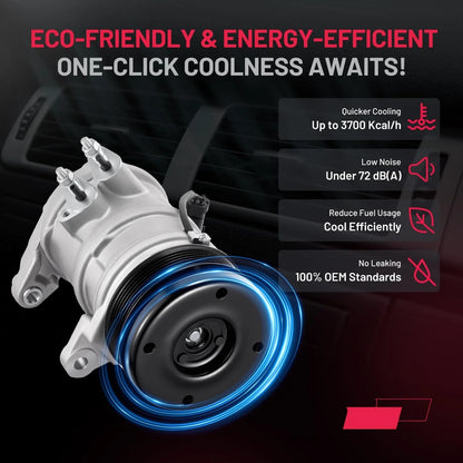 A/C Compressor for Dodge Durango (2004-2008) with 7-Groove Pulley & Clutch
