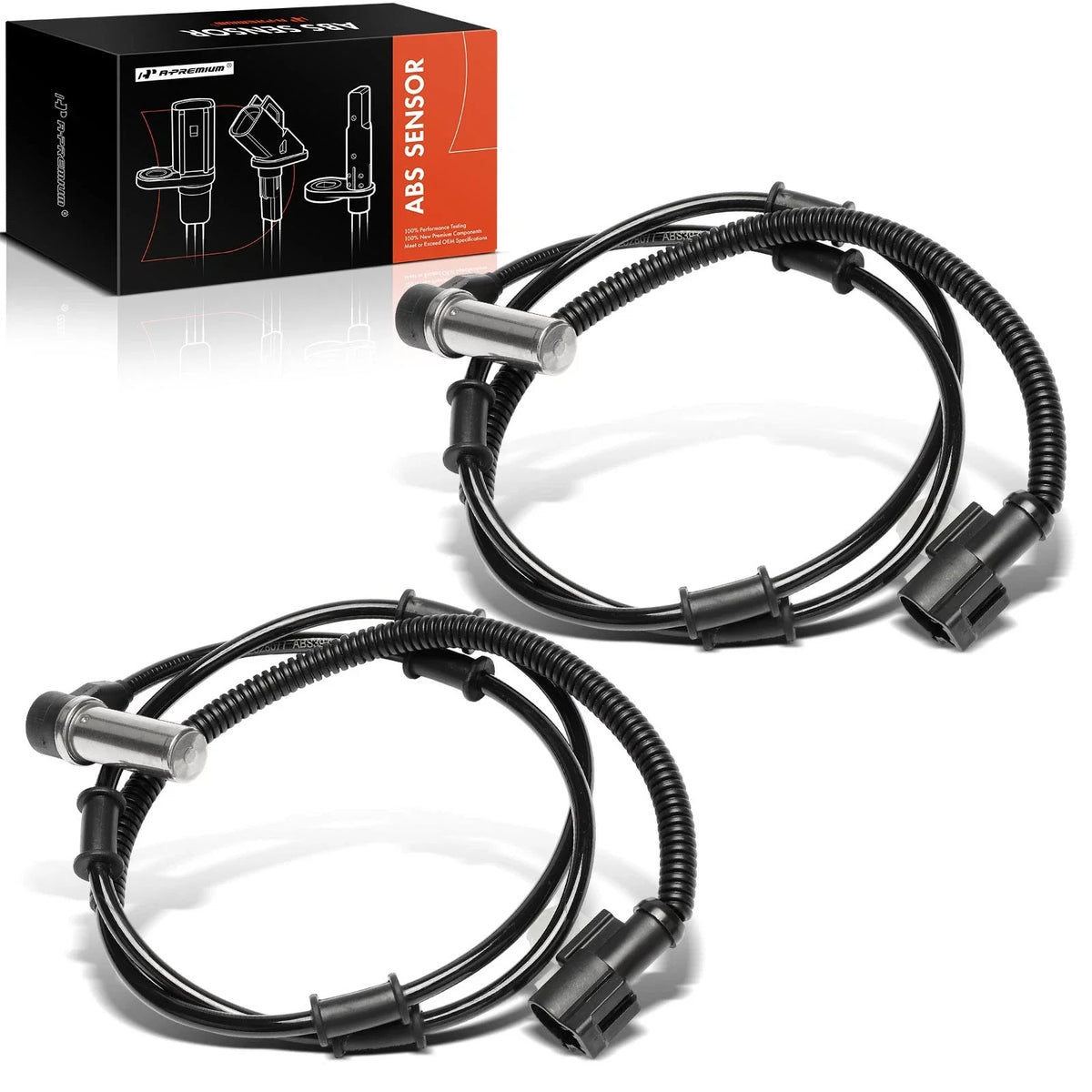 2X Front ABS Wheel Speed Sensor for Ford F-53 (2008–2009)