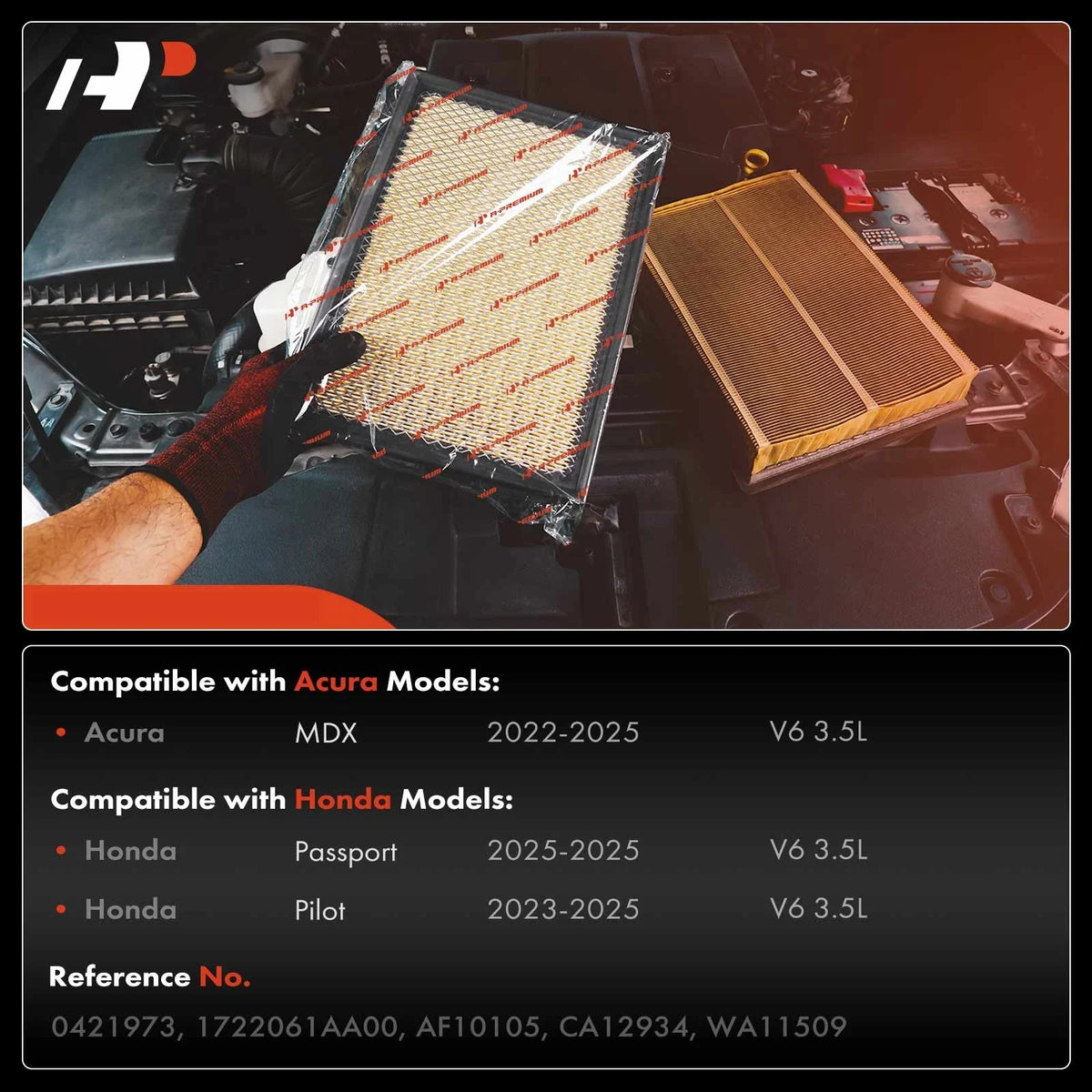 Engine Air Filter for Pilot/Passport (2023–2025), Acura MDX (2022–2025)
