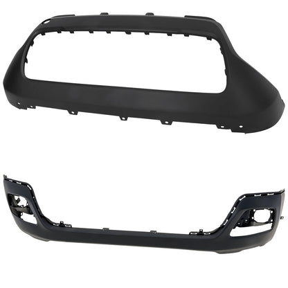 Bumper Covers Set of 2 Front Upper for Jeep Compass (2017–2021)